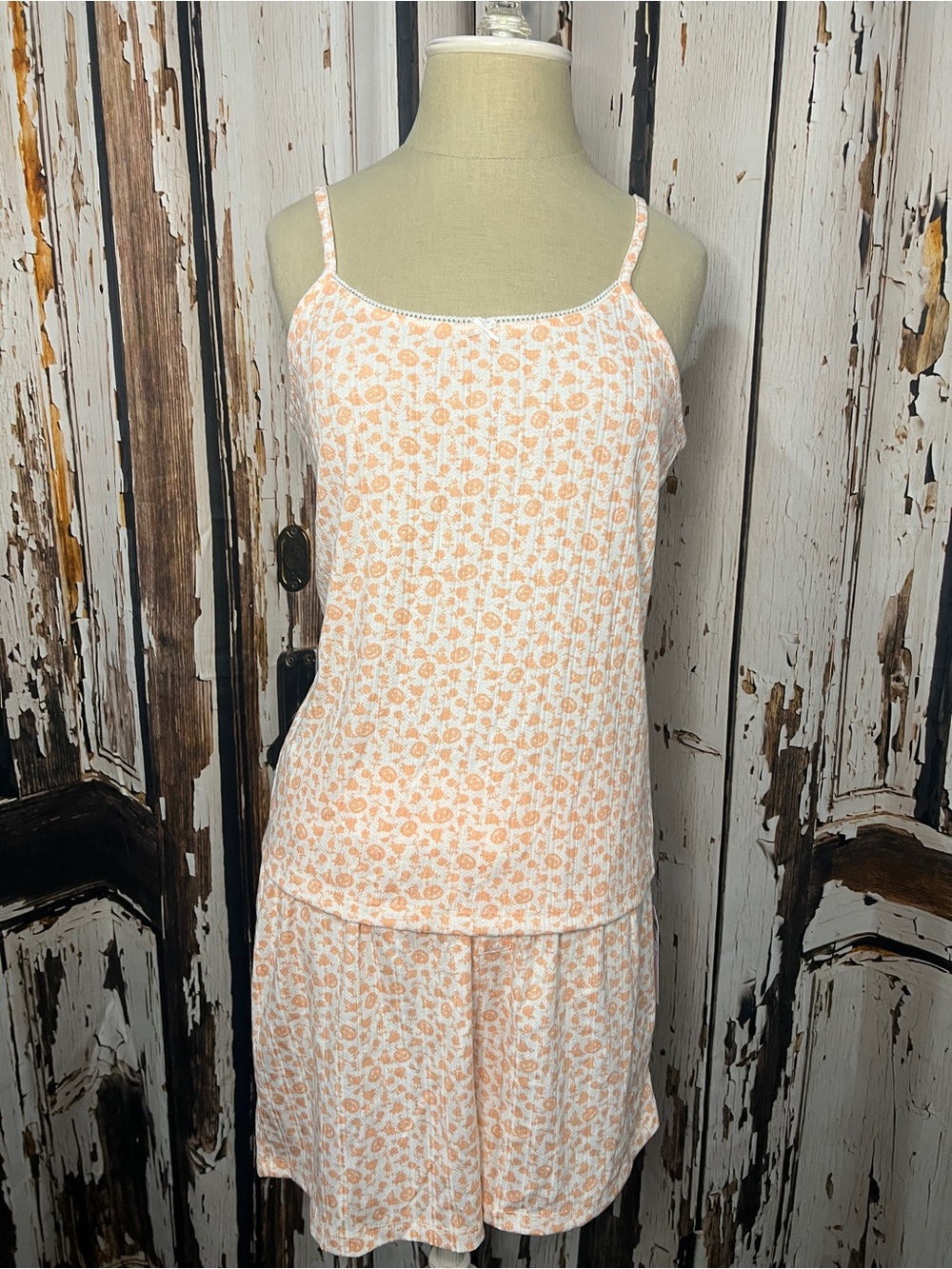 Women’s Pumpkin Floral Sleep Cami and Short Set